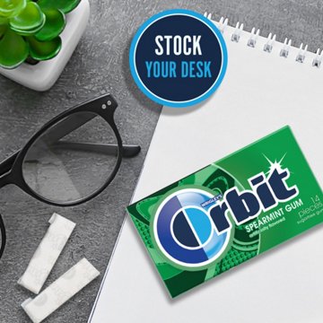 Orbit Spearmint Sugar Free Chewing Gum, 3 pk, 42 pc