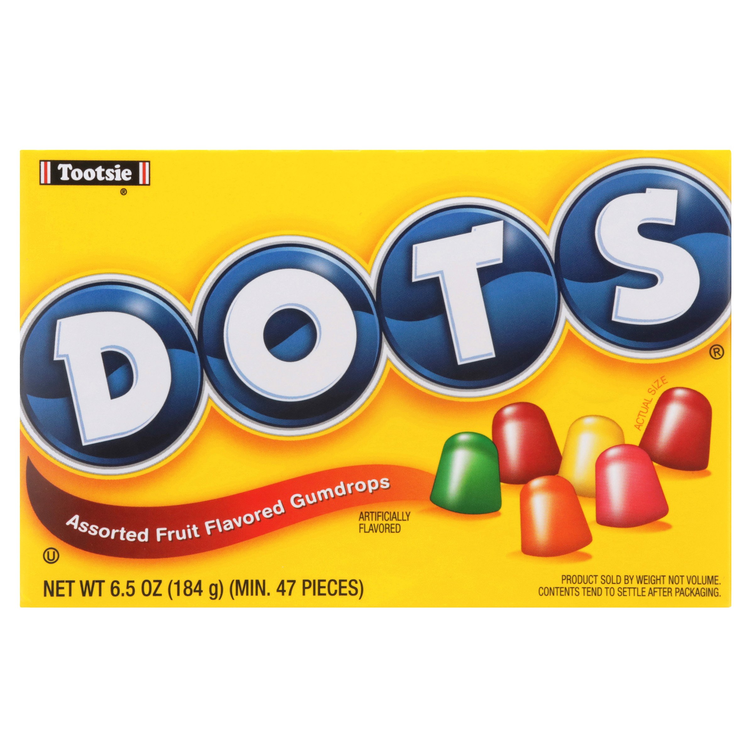 Dots Assorted Fruit Flavored Gumdrops Theater Box Candy
