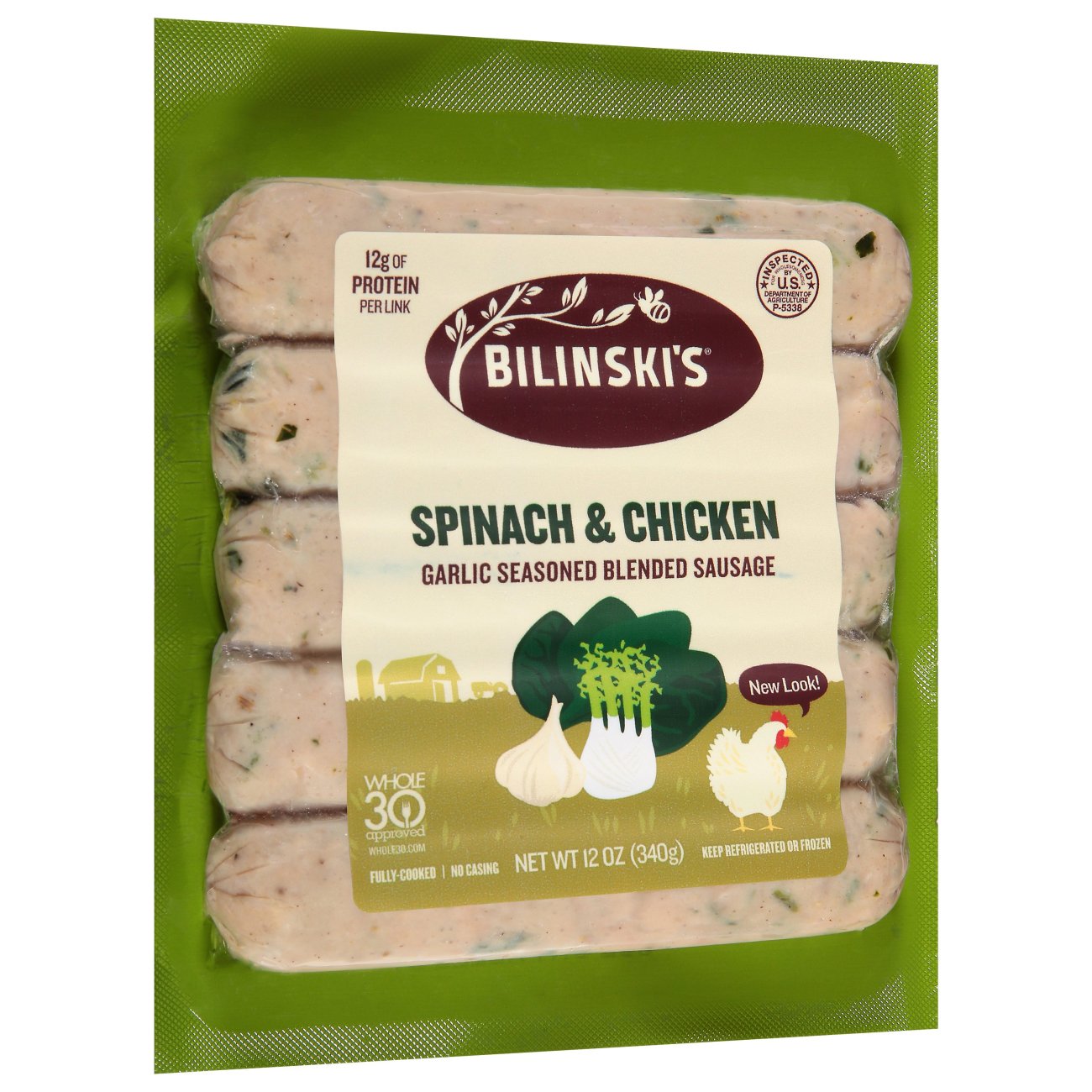 Bilinski's Spinach and Garlic Chicken Sausage - Shop Sausage at H-E-B