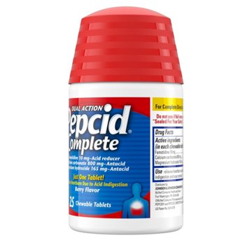 Pepcid Complete Acid Reducer + Antacid Chewable Tablets - Berry