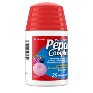Pepcid Complete Acid Reducer + Antacid Chewable Tablets - Berry