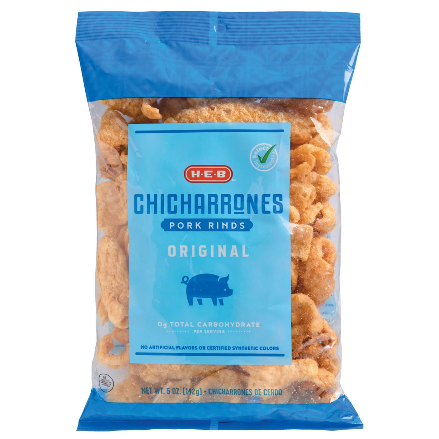 H-E-B Chicharrones Pork Rinds - Original; image 1 of 2