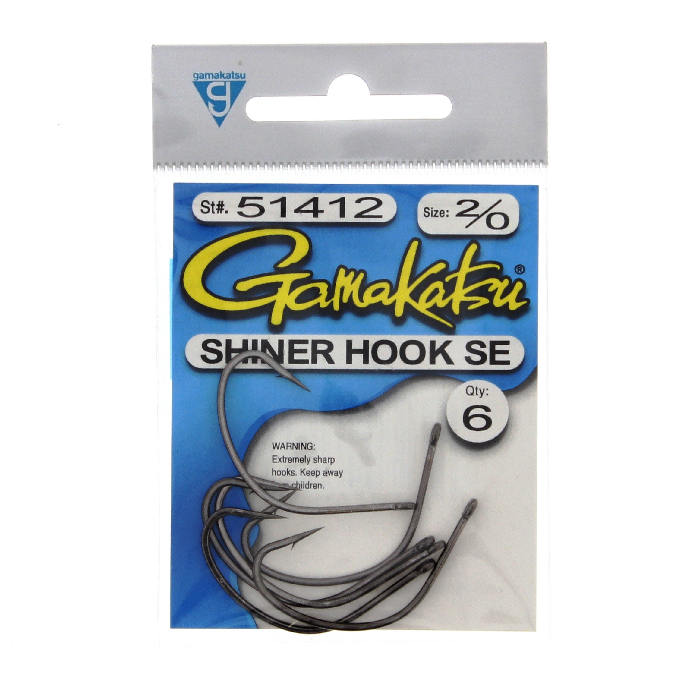 Gamakatsu Shiner Hook, Straght Eye Size 2/0