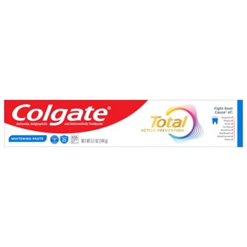 Colgate Total Active Prevention Whitening Toothpaste - Mint, 5.1 oz