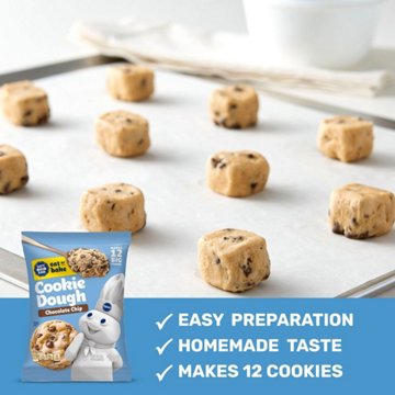 Pillsbury Ready to Eat or Bake Cookie Dough - Chocolate Chip, 12 ct