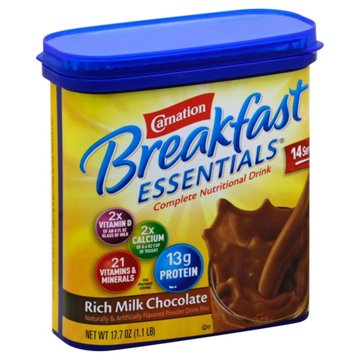 Carnation Breakfast Essentials Rich Milk Chocolate Complete Nutritional Drink, 17.7 oz
