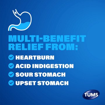 Tums Smoothies Chewable Extra Strength Antacid Tablets for Heartburn Relief, Assorted Fruit