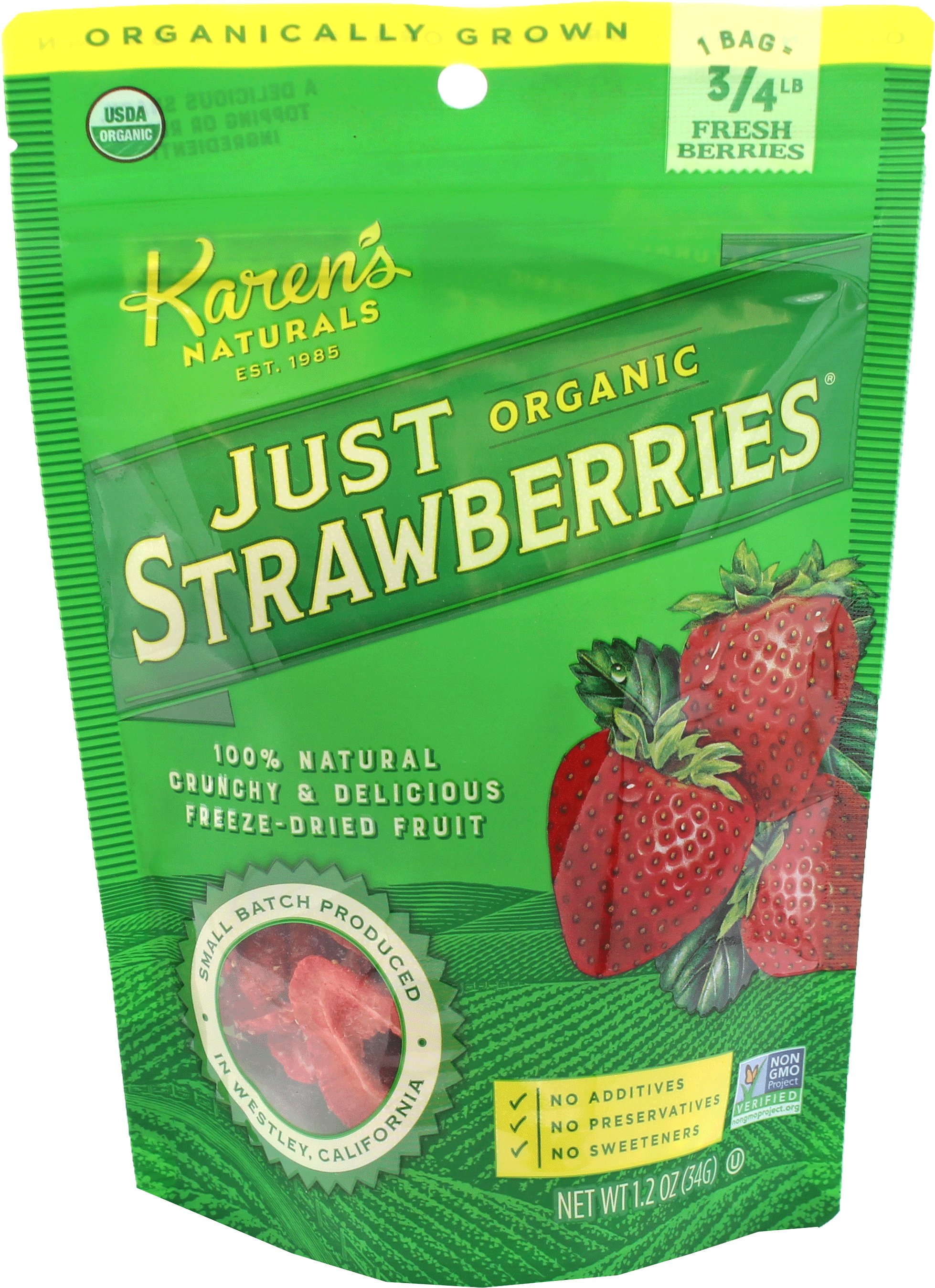 Karen's Naturals Organic Just Strawberries Shop Berries & Cherries at