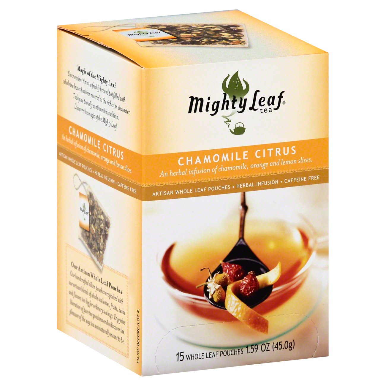 Mighty Leaf Chamomile Citrus Caffeine Free Herbal Tea Artisan Whole