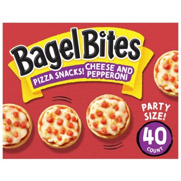 Bagel Bites Cheese & Pepperoni Pizza Snacks - Party Size, 40 ct