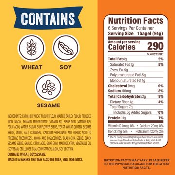 Thomas' Everything Bagels, 6 ct