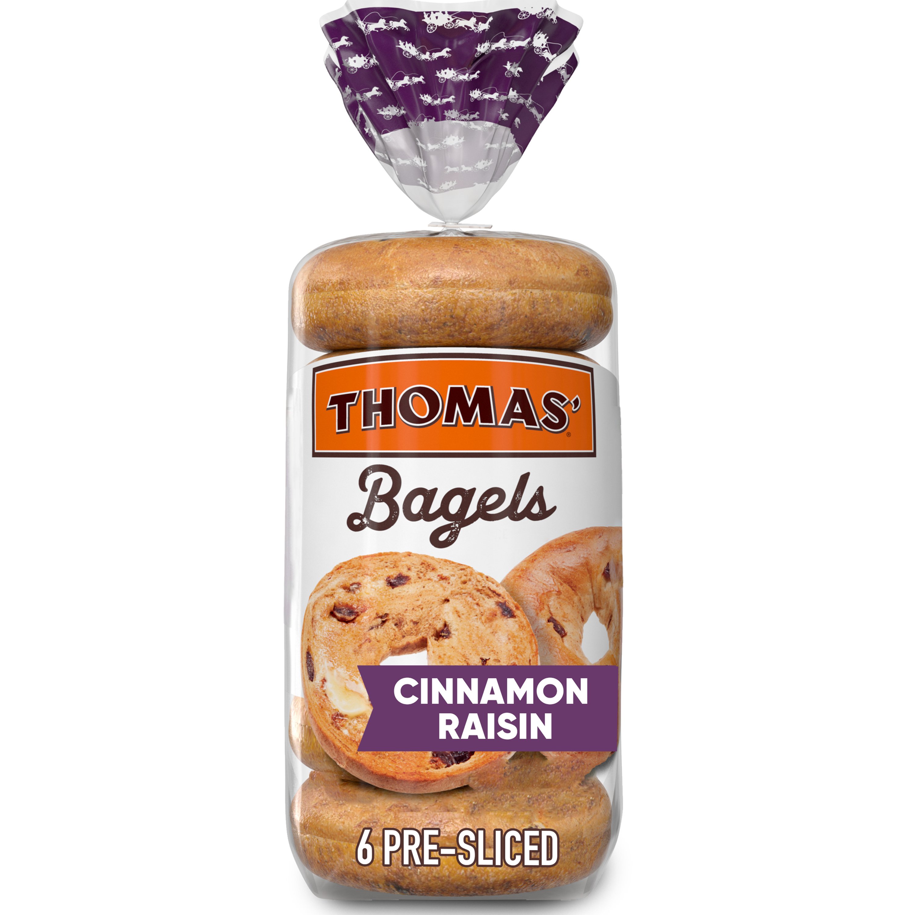 Thomas' Cinnamon Raisin Pre-Sliced Bagels - Shop Bread At H-E-B