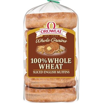 Oroweat Whole Grains Whole Wheat English Muffins, 6 ct