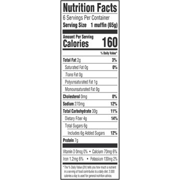 Oroweat Whole Grains Whole Wheat English Muffins, 6 ct