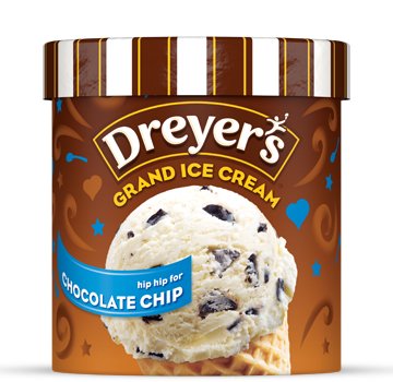 Dreyer's Grand Rich and Creamy Chocolate Chip Ice Cream Shop Ice