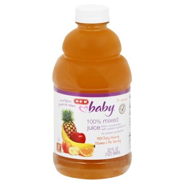 H-E-B Baby 100% Mixed Fruit Juice, 32 oz