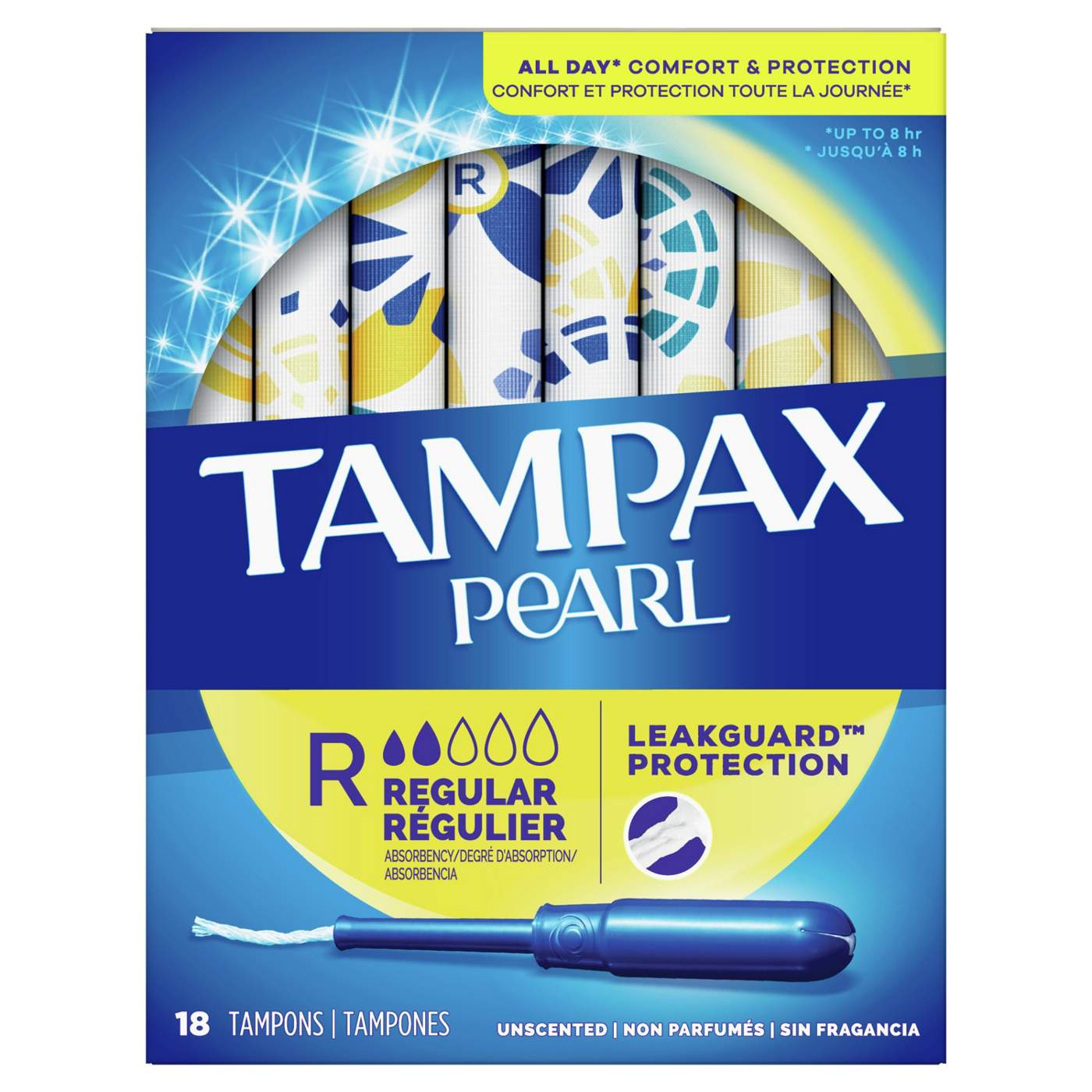 Tampax Pearl Tampons Regular Unscented; image 1 of 8