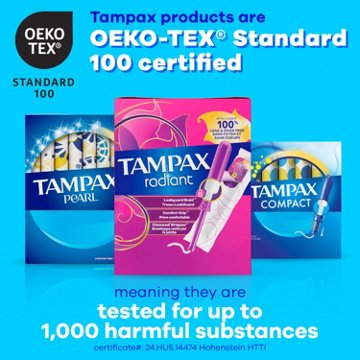 Tampax Pearl Tampons, with LeakGuard Braid, Super Absorbency, Unscented, 18 Count, 18 ct