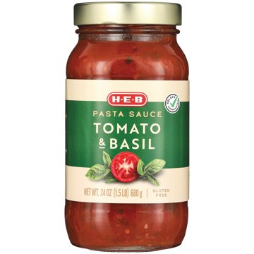 H-E-B Tomato & Basil Pasta Sauce, 24 oz