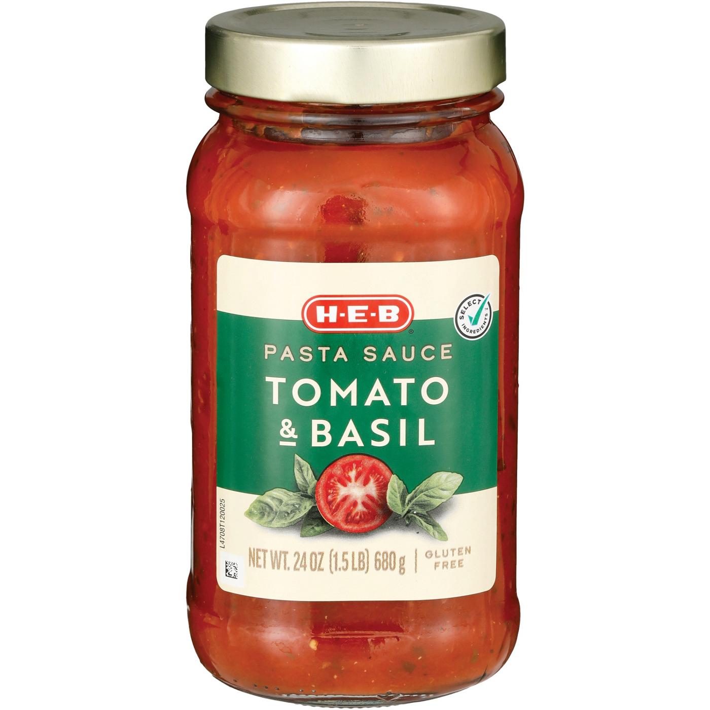 H-E-B Tomato & Basil Pasta Sauce; image 2 of 2