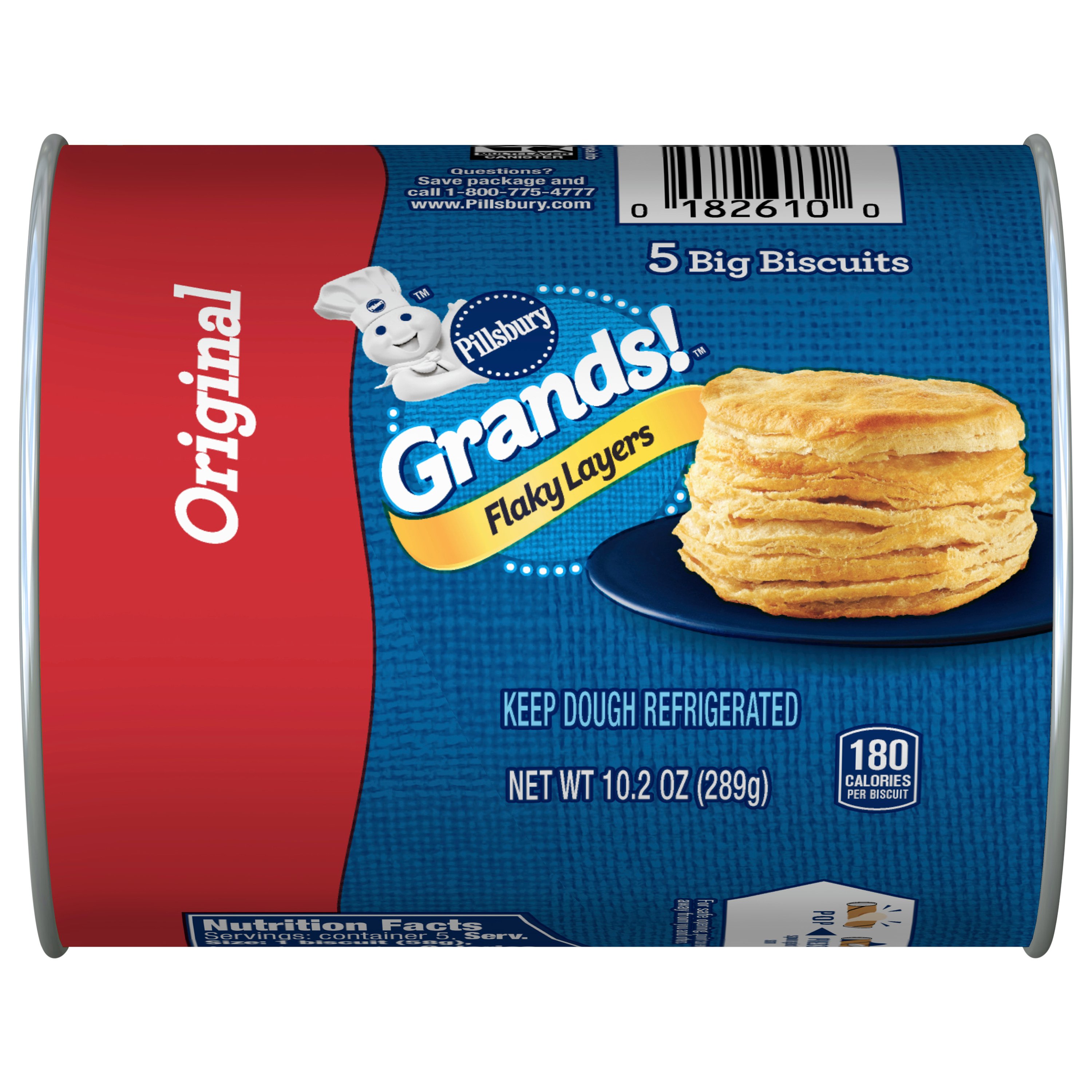 Pillsbury Grands Flaky Layers Original Biscuits Shop Biscuit Cookie Dough At H E B