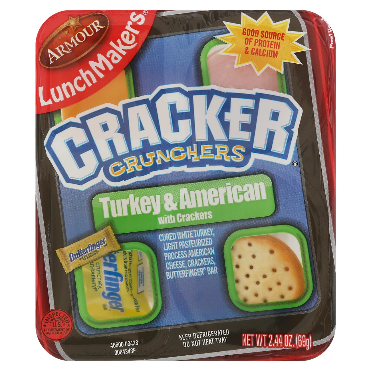 Armour LunchMakers Cracker Crunchers Snack Tray Turkey, American