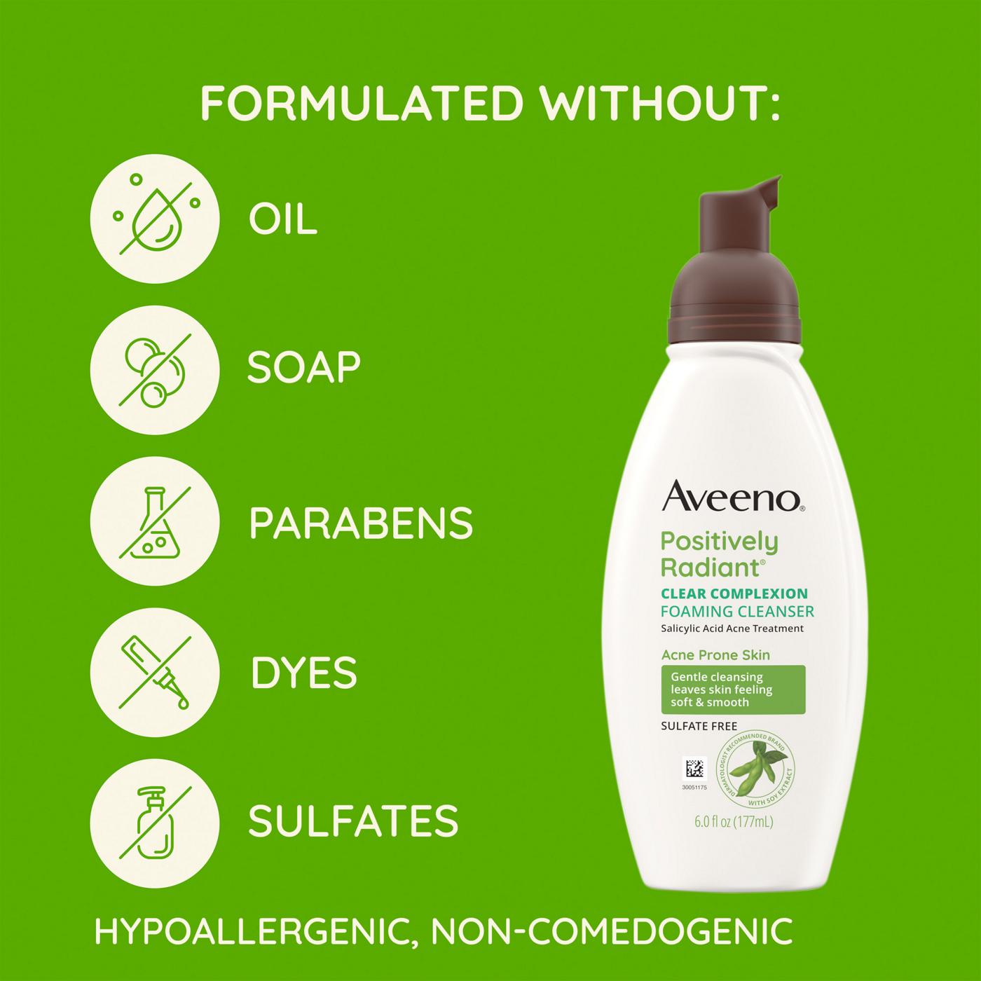 Aveeno Positively Radiant Clear Complexion Foaming Cleanser; image 6 of 7