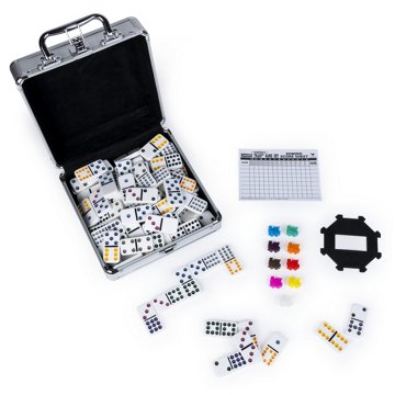 Cardinal Industries Mexican Train Dominoes Set in Carry Case