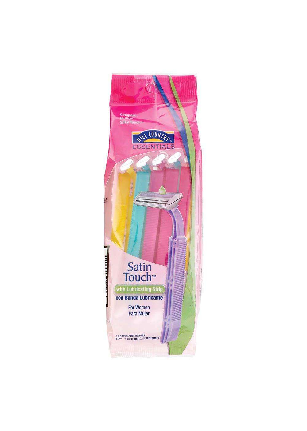 Hill Country Essentials Satin Touch with Lubricating Strip Disposable Razors For Women; image 1 of 4