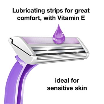 Hill Country Essentials Satin Touch with Lubricating Strip Disposable Razors For Women, 10 ct