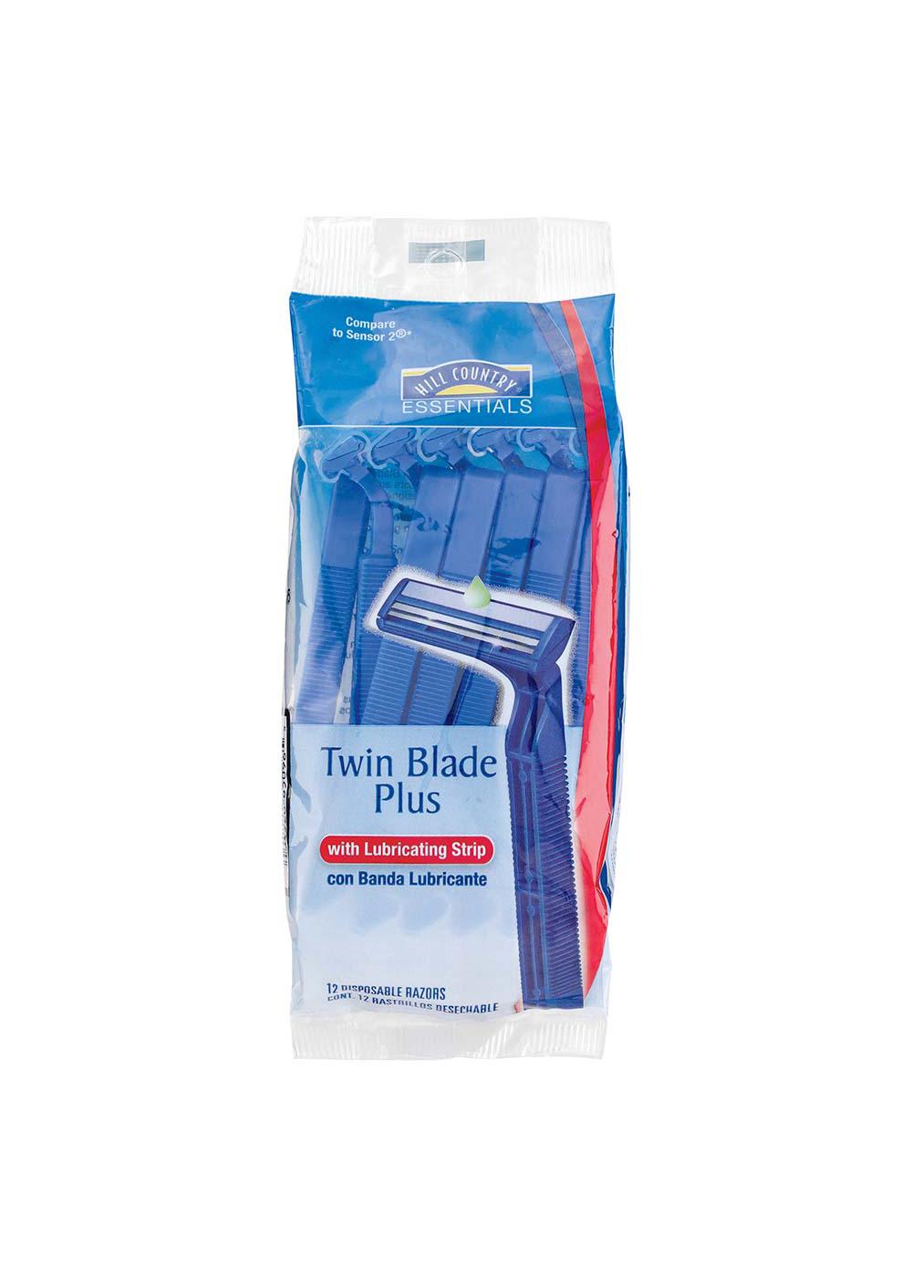 Hill Country Essentials Men's Twin Blade Plus with Lubricating Strip Razors; image 1 of 4