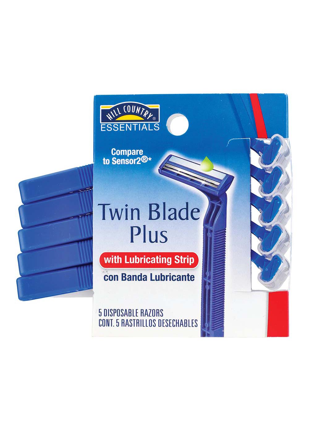 Hill Country Essentials Men's Twin Blade Plus with Lubricating Strip Disposable Razors; image 1 of 5
