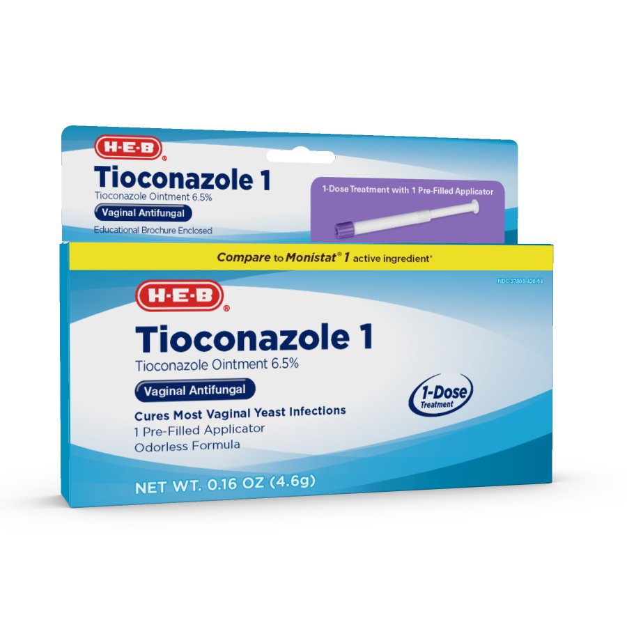 HEB Tioconazole 1 Day Vaginal Yeast Infection Treatment Shop