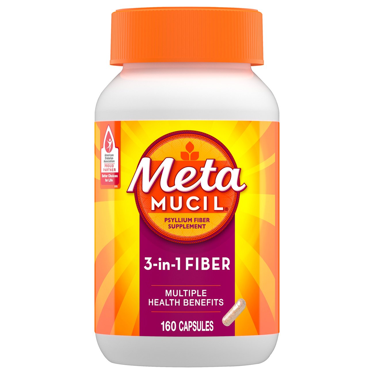 Metamucil Psyllium Fiber Supplement Capsules - Shop Digestion & Nausea ...