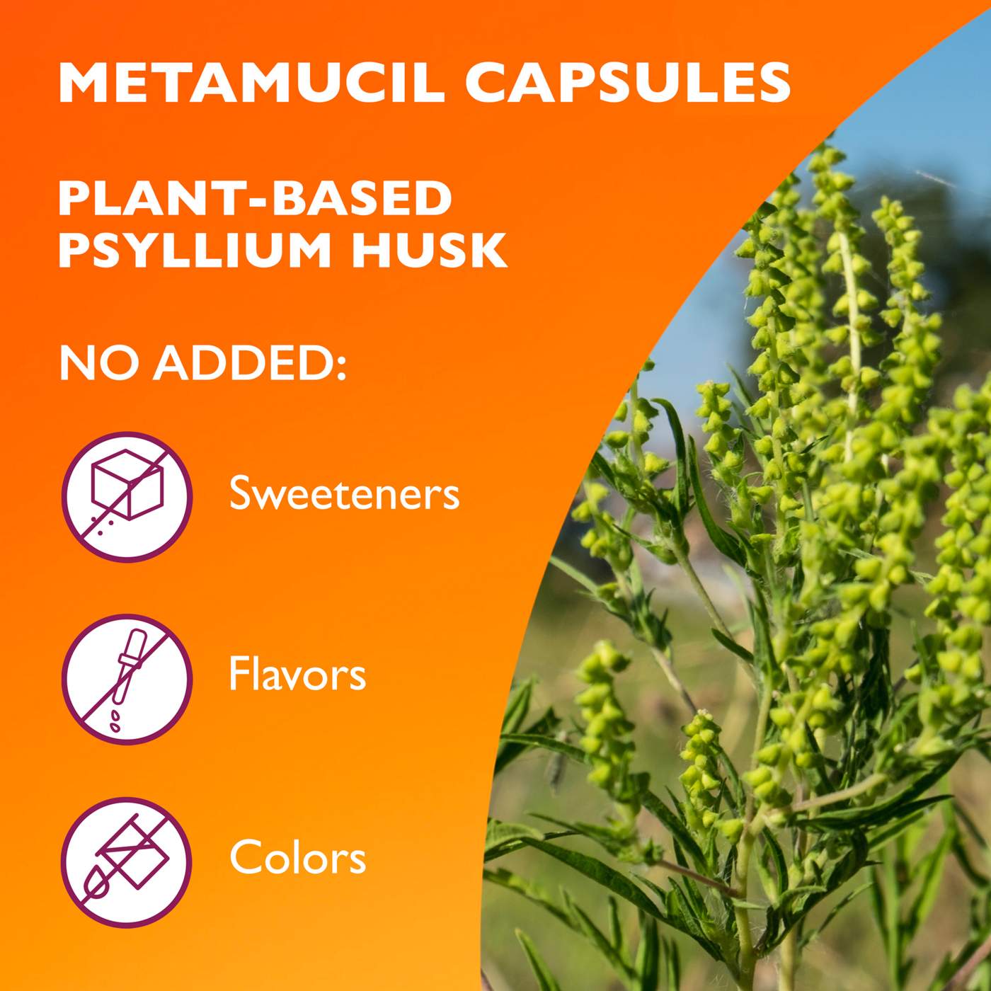 Metamucil Fiber Capsules, 3-in-1 Psyllium Husk Fiber, Daily Fiber Supplement; image 5 of 7