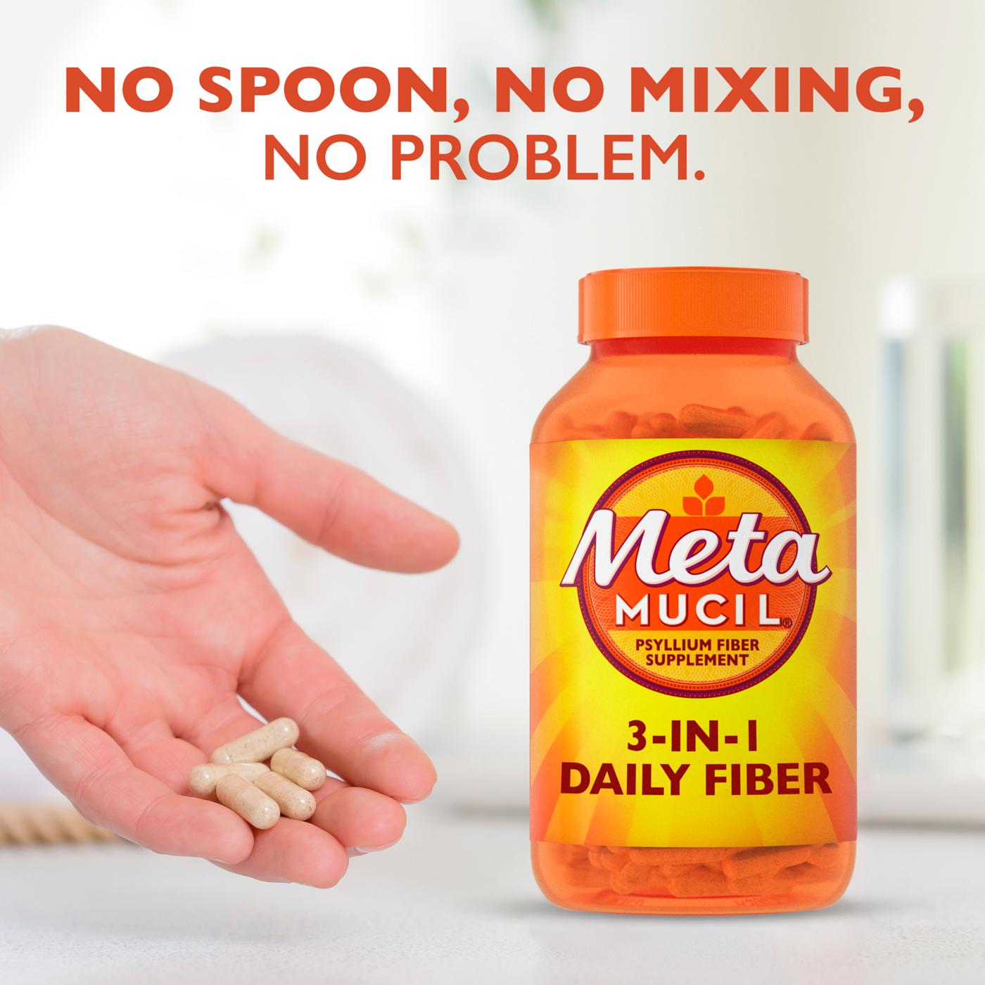 Metamucil 3-in-1 Daily Fiber Capsules; image 8 of 10