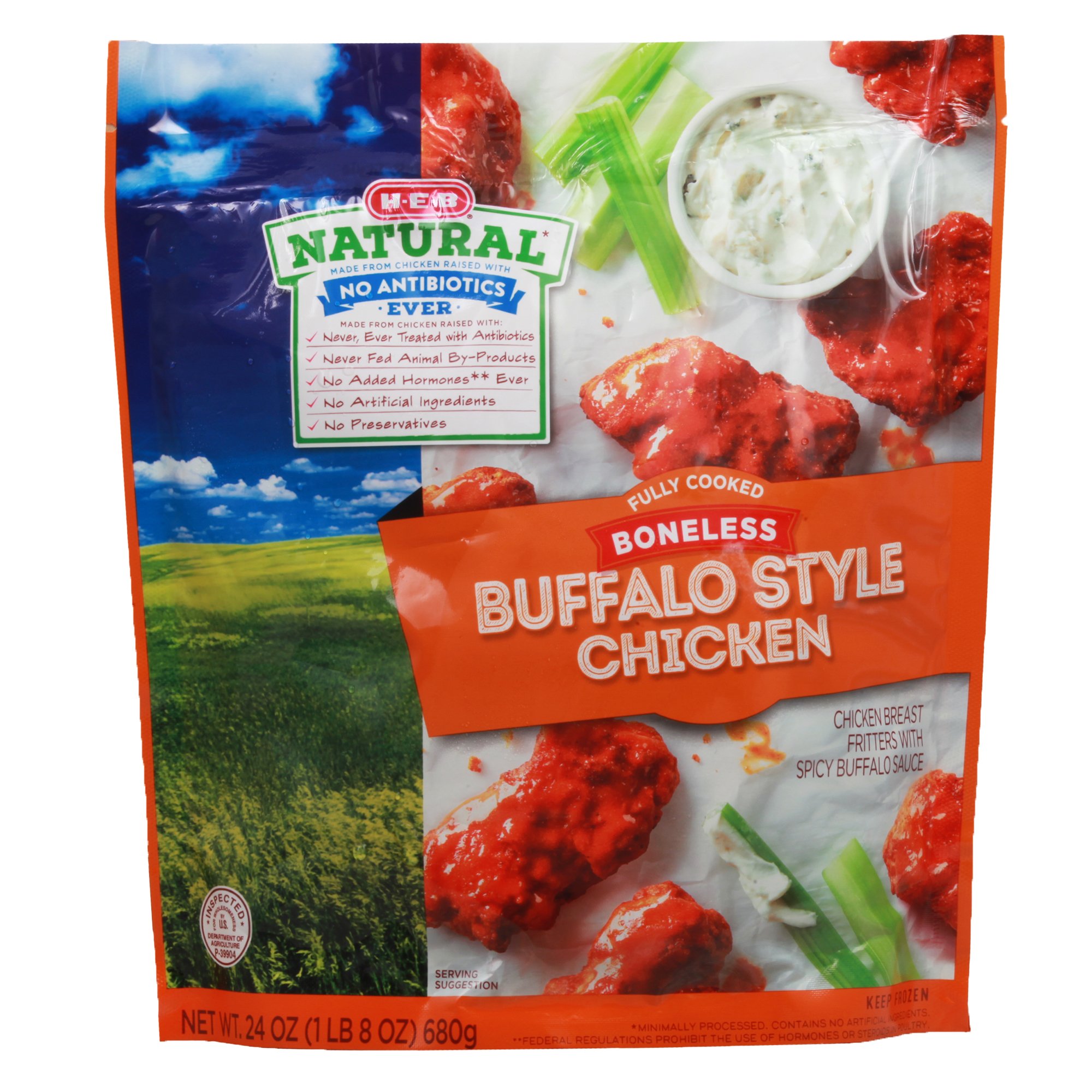 H-E-B Fully Cooked Natural Buffalo Style Chicken Tenders - Shop Chicken ...