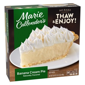 Marie Callender's Banana Cream Pie Thaw & Enjoy Frozen Dessert, 34.9 oz