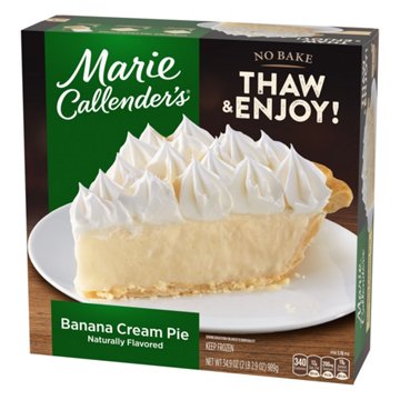 Marie Callender's Banana Cream Pie Thaw & Enjoy Frozen Dessert, 34.9 oz