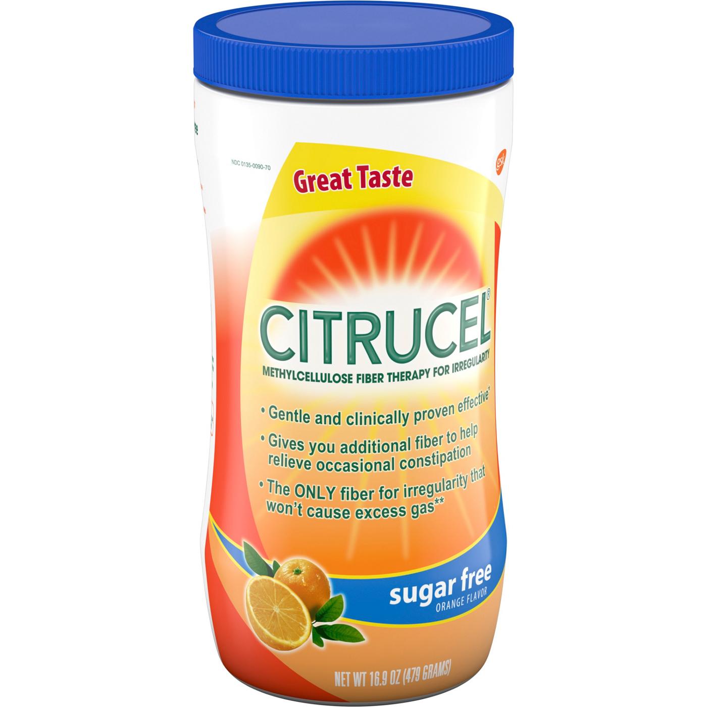 Citrucel Sugar Free Orange Methylcellulose Fiber Therapy Powder; image 1 of 8