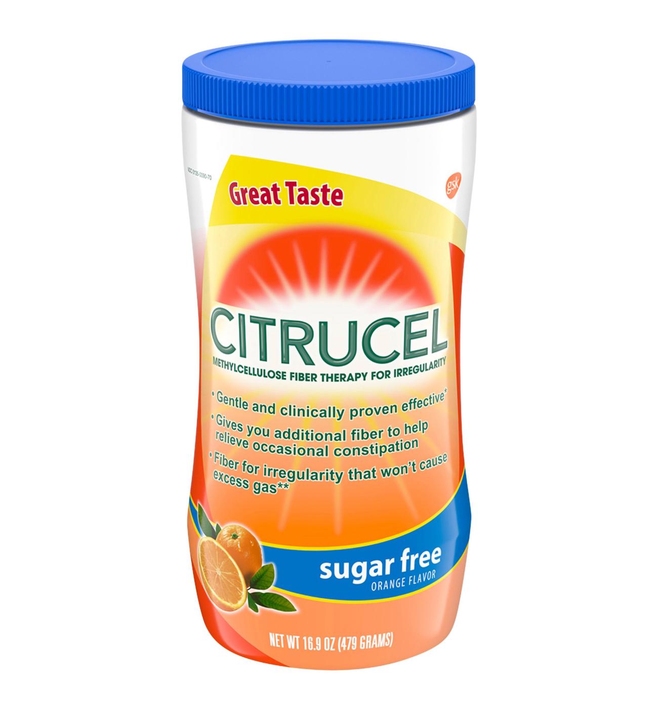 Citrucel Sugar Free Orange Methylcellulose Fiber Therapy Powder; image 6 of 8