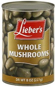 Lieber's Kosher Whole Mushrooms Shop Canned & Dried Food at HEB