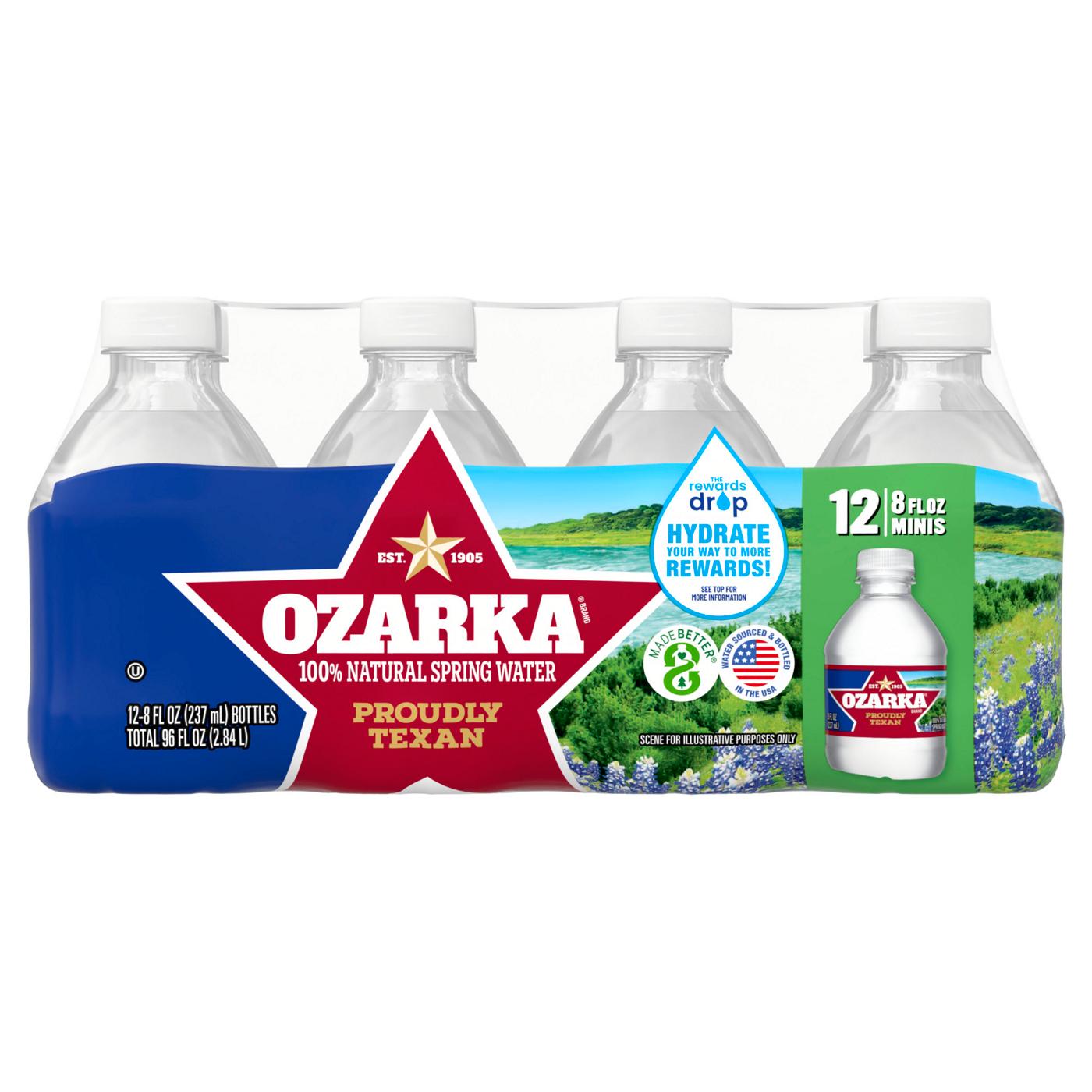 Ozarka Brand 100% Natural Spring Water - 12pk/12 fl oz Bottles