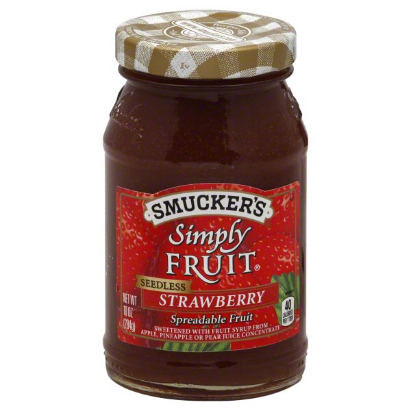 Smucker's Smuckers Simply Fruit Spread Seedless Strawberry - Shop Jelly ...