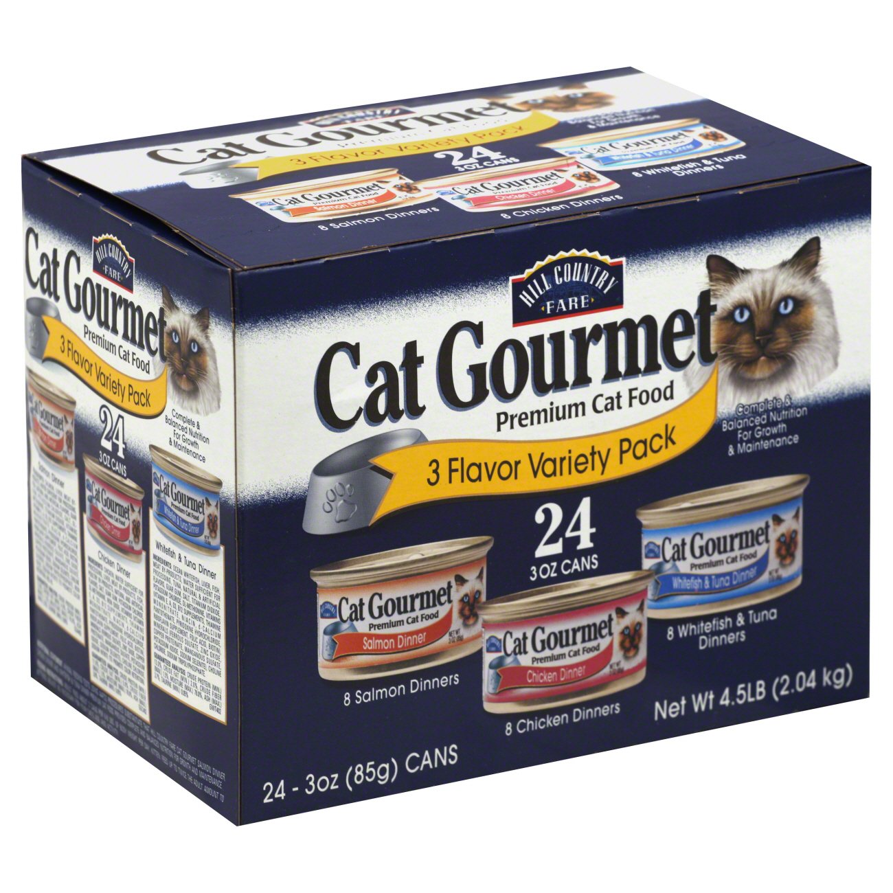 Hill Country Fare Cat Gourmet Premium Cat Food, 3 Flavor Variety Pack