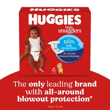 Huggies Little Snugglers Baby Diapers - Size Newborn (up to 10 lbs)