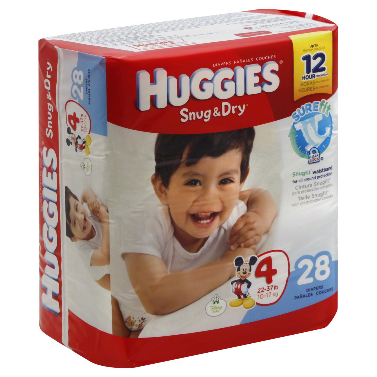 Huggies Snug & Dry Disney Mickey Mouse Jumbo Diapers Size 4 (23-37 LBS ...