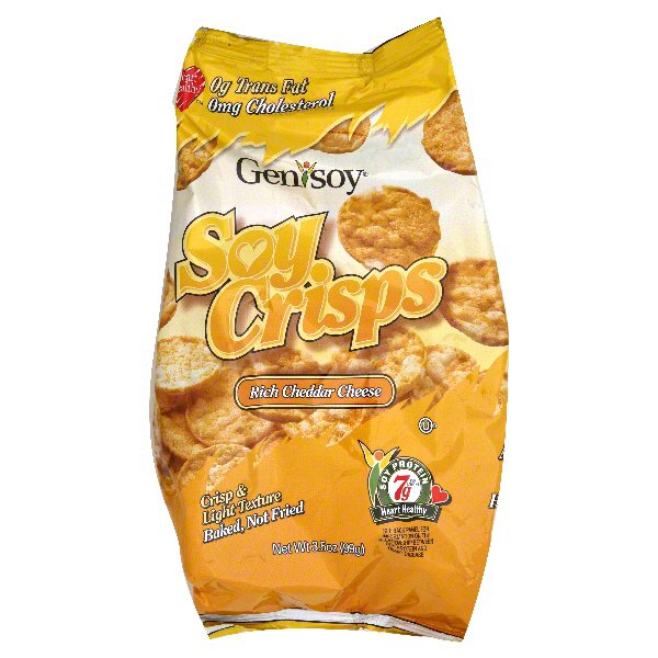 GeniSoy Rich Cheddar Cheese Soy Crisps Shop at HEB