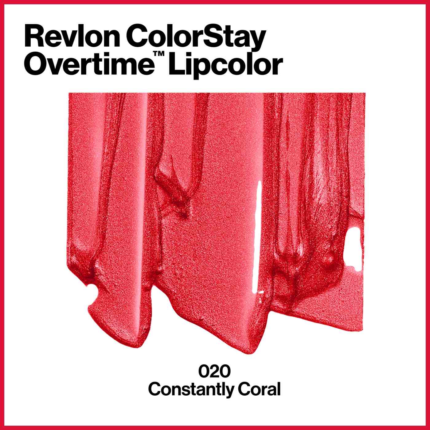Revlon ColorStay Overtime Lipcolor, Long Wearing Liquid Lipstick, 020 Constantly Coral; image 4 of 7