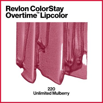 Revlon ColorStay Overtime Lipcolor, Long Wearing Liquid Lipstick, 220 Unlimited Mulberry